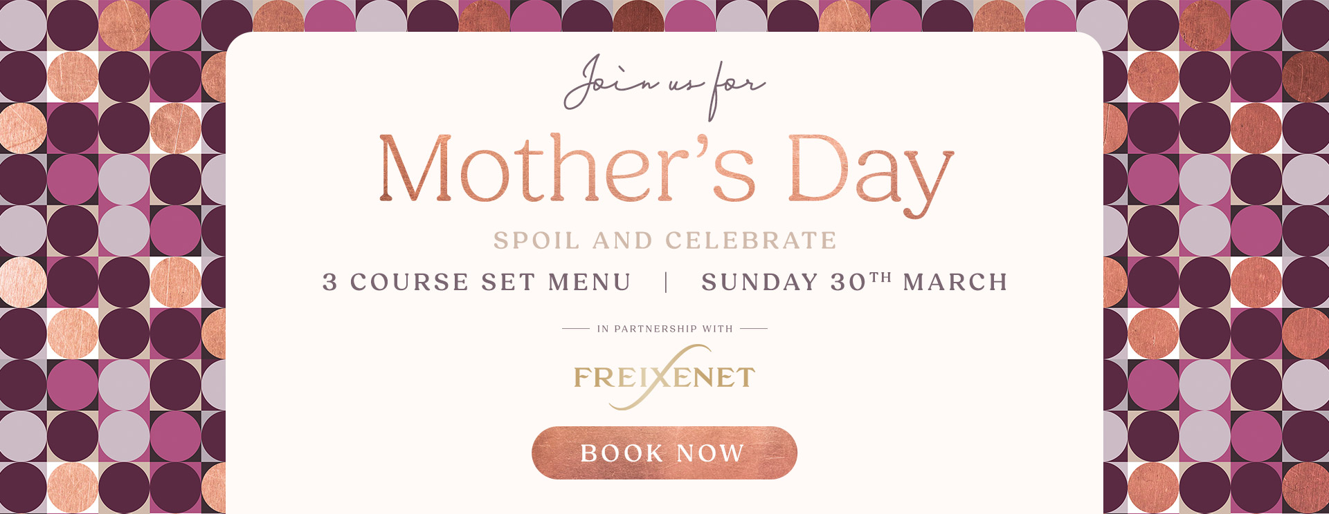 Mother’s Day menu/meal in Billericay